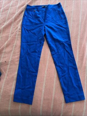 Adrianna Papell Electric Blue Straight-Leg Chinos